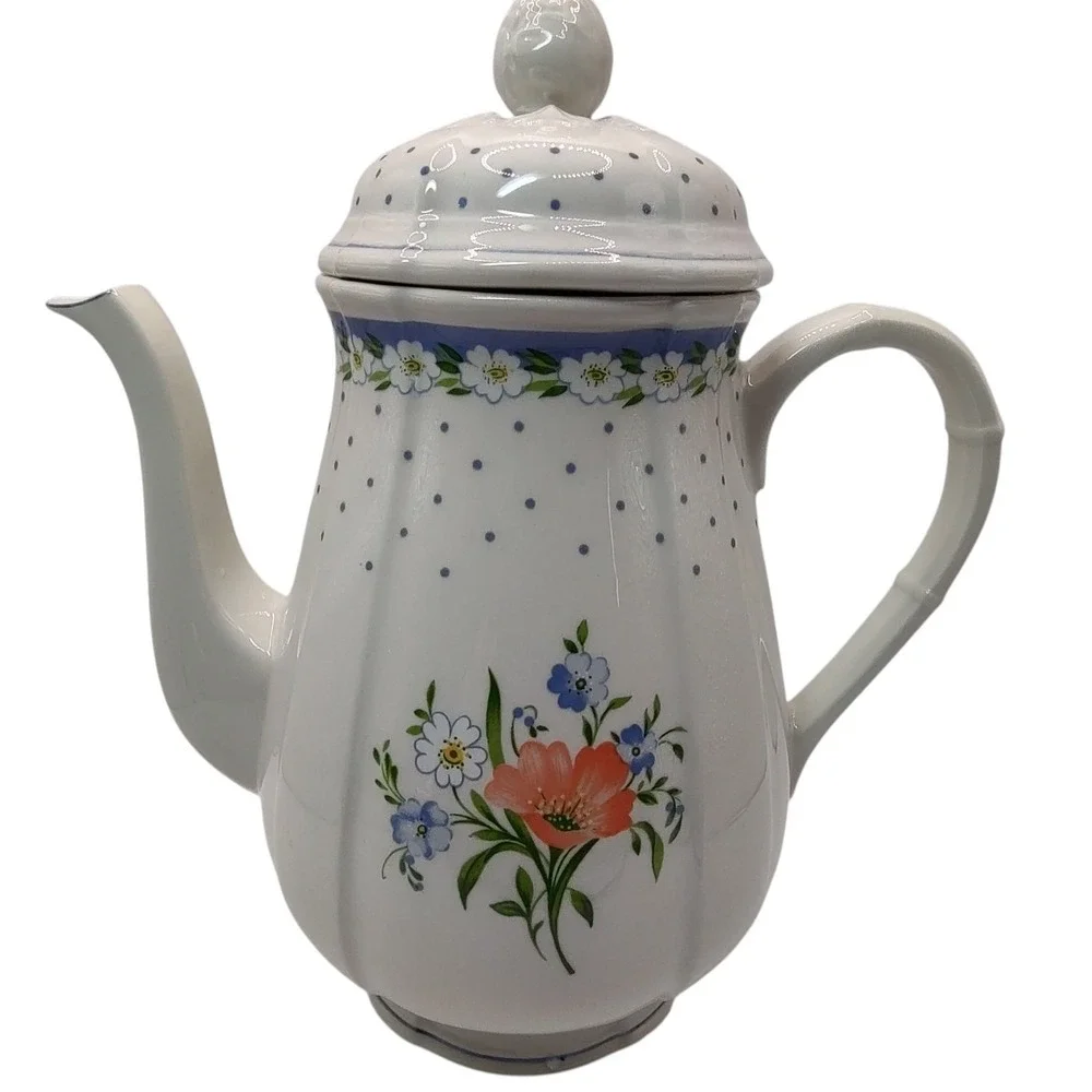 Vintage  Villeroy and Boch Coffee Romantica Pattern Lid Luxembourg Five Cups SEE